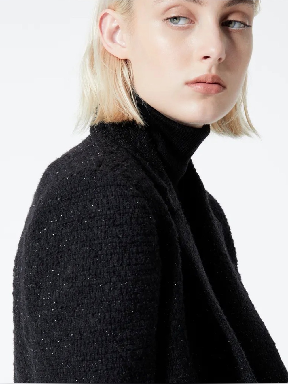 NWOT The Kooples Black Tweed Taylored Blazer Office Chic Career Quiet Luxury 34 - Picture 4 of 12